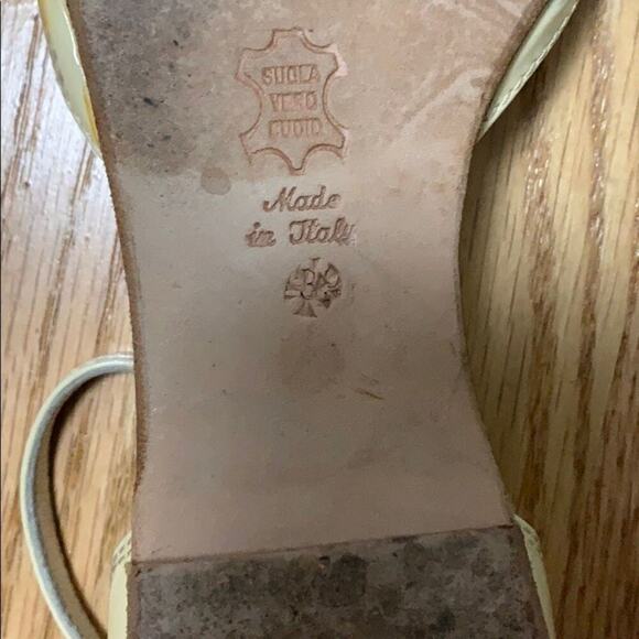 VIA ROMA 15 SOFT‎ YELLOW LEATHER SANDALS SI… - Picture 5 of 6